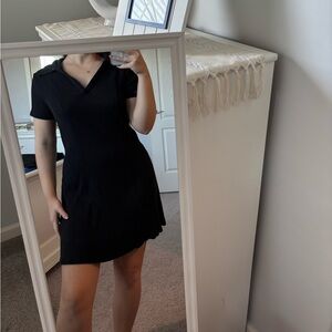 Black polo style dress